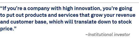 If you’re a company with high innovation quote